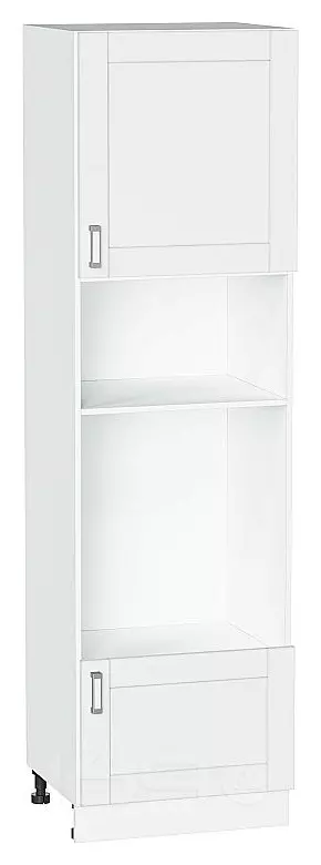 Шкаф пенал с 1-ой дверцей и ящиком под технику Лофт White Silk/Белый 2132*600*576