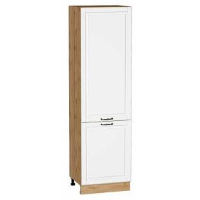 Шкаф пенал с 2-мя дверцами Дублин Special White/Дуб Вотан 2132*600*574