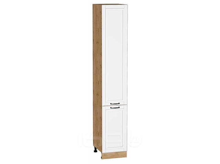 Шкаф пенал с 2-мя дверцами Дублин Special White/Дуб Вотан 2336*400*574