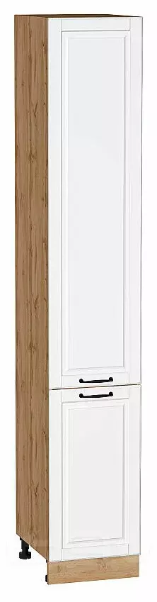 Шкаф пенал с 2-мя дверцами Дублин Special White/Дуб Вотан 2336*400*574