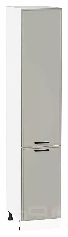 Шкаф пенал с 2-мя дверцами Фрейм Grey Silk Белый 2132*400*580