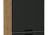 Шкаф пенал с 2-мя дверцами Фрейм Stormy Silk Дуб Вотан 2132*600*580