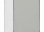 Шкаф пенал с 2-мя дверцами Фьюжн Silky Light Grey Белый 2132*400*576