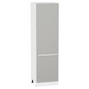 Шкаф пенал с 2-мя дверцами Фьюжн Silky Light Grey  Белый 2132*600*576