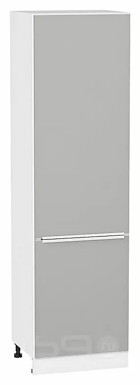 Шкаф пенал с 2-мя дверцами Фьюжн Silky Light Grey  Белый 2132*600*576