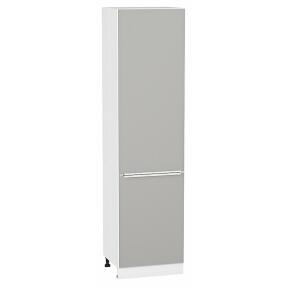 Шкаф пенал с 2-мя дверцами Фьюжн Silky Light Grey  Белый 2336*600*576