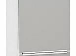 Шкаф пенал с 2-мя дверцами Фьюжн Silky Light Grey Белый 2336*600*576