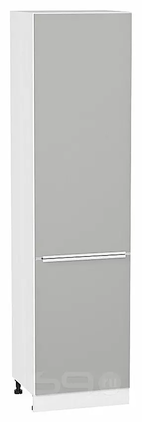 Шкаф пенал с 2-мя дверцами Фьюжн Silky Light Grey Белый 2336*600*576