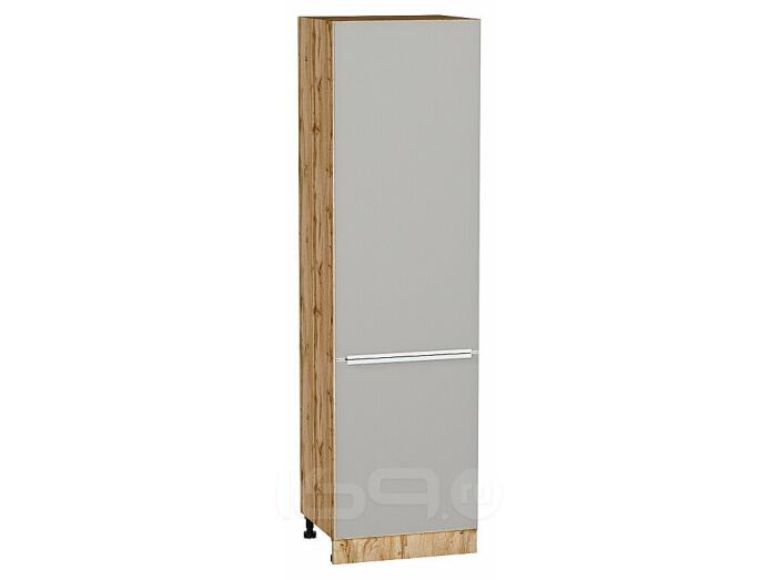 Шкаф пенал с 2-мя дверцами Фьюжн Silky Light Grey  Дуб Вотан 2132*600*576