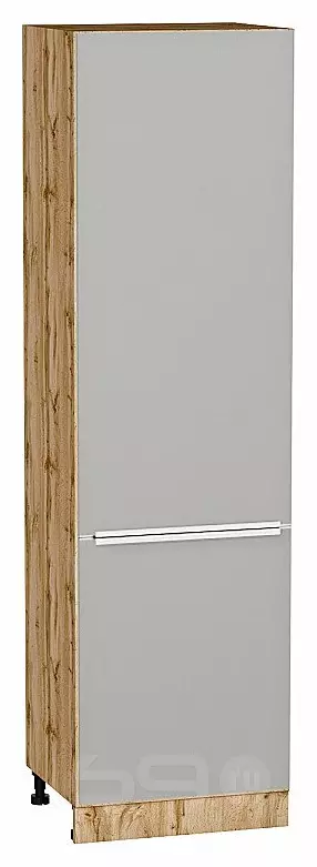 Шкаф пенал с 2-мя дверцами Фьюжн Silky Light Grey Дуб Вотан 2132*600*576