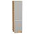 Шкаф пенал с 2-мя дверцами Фьюжн Silky Light Grey Дуб Вотан 2336*600*576