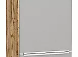 Шкаф пенал с 2-мя дверцами Фьюжн Silky Light Grey Дуб Вотан 2336*600*576