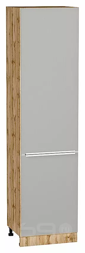 Шкаф пенал с 2-мя дверцами Фьюжн Silky Light Grey Дуб Вотан 2336*600*576