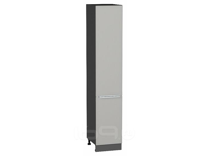 Шкаф пенал с 2-мя дверцами Фьюжн Silky Light Grey  Graphite 2132*400*576