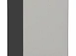 Шкаф пенал с 2-мя дверцами Фьюжн Silky Light Grey Graphite 2132*400*576