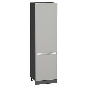Шкаф пенал с 2-мя дверцами Фьюжн Silky Light Grey  Graphite 2132*600*576