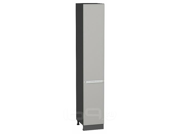 Шкаф пенал с 2-мя дверцами Фьюжн Silky Light Grey  Graphite 2336*400*576