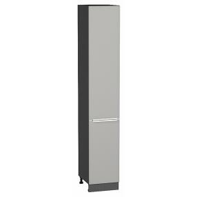 Шкаф пенал с 2-мя дверцами Фьюжн Silky Light Grey  Graphite 2336*400*576