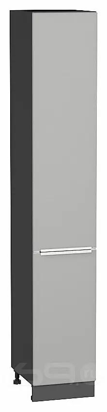 Шкаф пенал с 2-мя дверцами Фьюжн Silky Light Grey  Graphite 2336*400*576