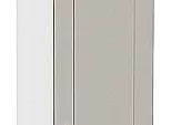 Шкаф пенал с 2-мя дверцами Лофт Grey Silk/Белый 2336*400*576