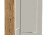 Шкаф пенал с 2-мя дверцами Лофт Grey Silk/Дуб Вотан 2132*400*576