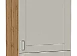 Шкаф пенал с 2-мя дверцами Лофт Grey Silk/Дуб Вотан 2132*600*576