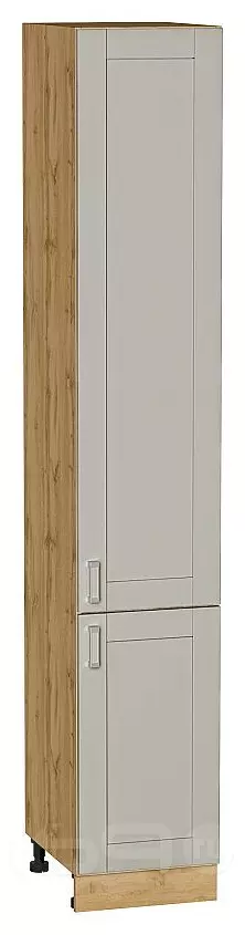 Шкаф пенал с 2-мя дверцами Лофт Grey Silk/Дуб Вотан 2336*400*576