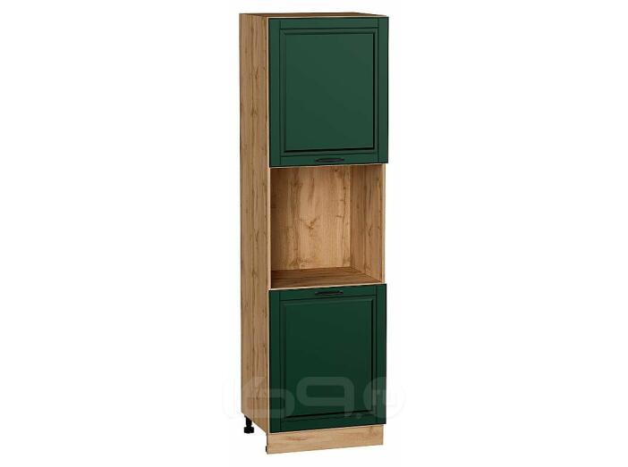 Шкаф пенал с 2-мя дверцами под технику Дублин Special Green/Дуб Вотан 2132*600*574