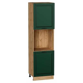 Шкаф пенал с 2-мя дверцами под технику Дублин Special Green/Дуб Вотан 2132*600*574