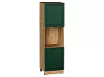 Шкаф пенал с 2-мя дверцами под технику Дублин Special Green/Дуб Вотан 2132*600*574