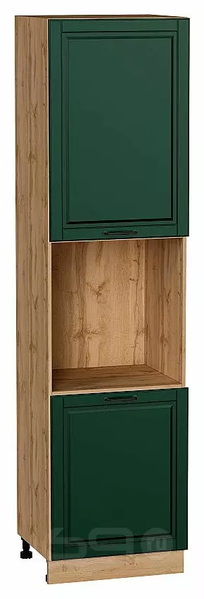 Шкаф пенал с 2-мя дверцами под технику Дублин Special Green/Дуб Вотан 2336*600*574