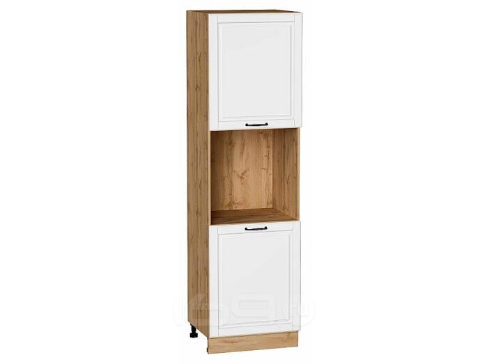 Шкаф пенал с 2-мя дверцами под технику Дублин Special White/Дуб Вотан 2132*600*574