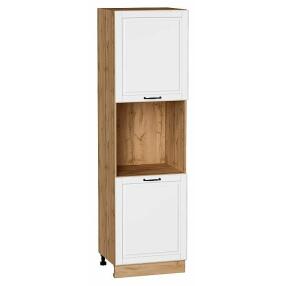 Шкаф пенал с 2-мя дверцами под технику Дублин Special White/Дуб Вотан 2132*600*574