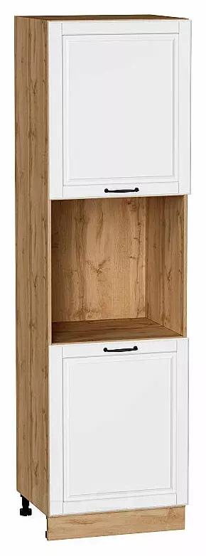 Шкаф пенал с 2-мя дверцами под технику Дублин Special White/Дуб Вотан 2132*600*574