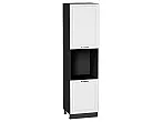 Шкаф пенал с 2-мя дверцами под технику Дублин Special White/Graphite 2336*600*574