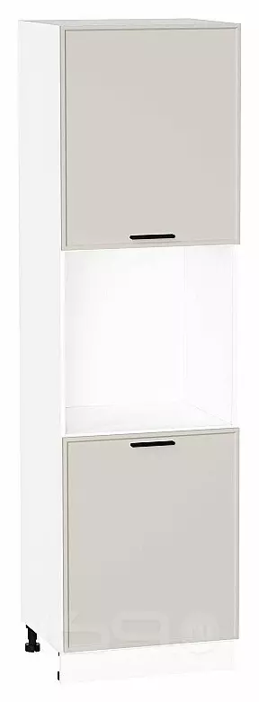 Шкаф пенал с 2-мя дверцами под технику Фрейм Cream Silk Белый 2132*600*580