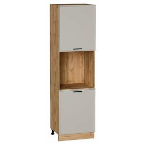Шкаф пенал с 2-мя дверцами под технику Фрейм Grey Silk Дуб Вотан 2132*600*580