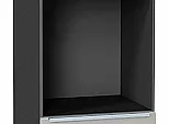 Шкаф пенал с 2-мя дверцами под технику Фьюжн Silky Light Grey Graphite 2132*600*576