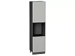 Шкаф пенал с 2-мя дверцами под технику Фьюжн Silky Light Grey Graphite 2336*600*576