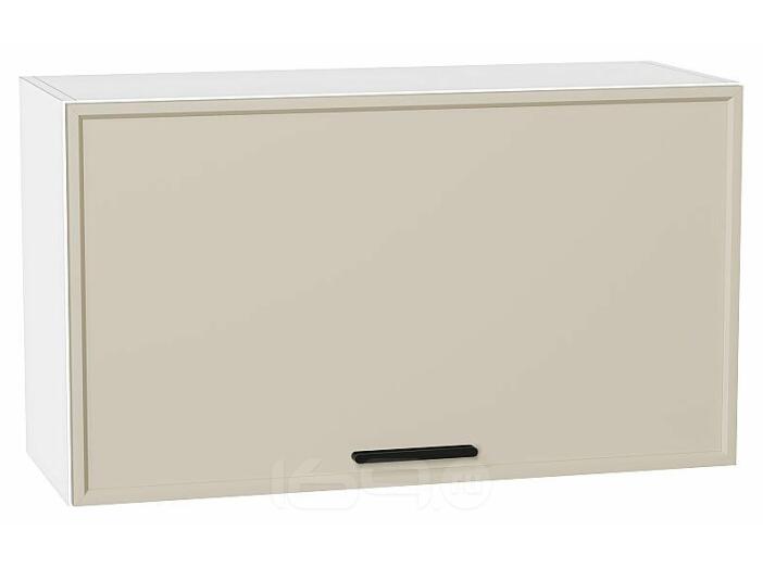 Шкаф верхний горизонтальный Фрейм Cream Silk/Белый 460*800*324