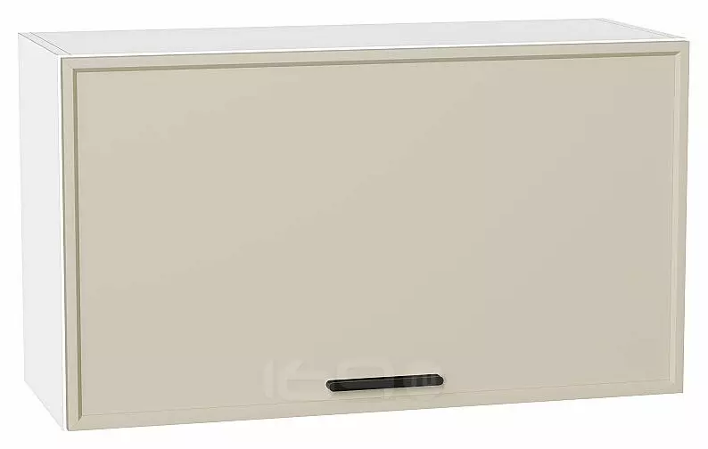 Шкаф верхний горизонтальный Фрейм Cream Silk/Белый 460*800*324