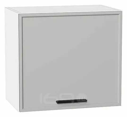 Шкаф верхний горизонтальный Фрейм Grey Silk/Белый 460*500*324