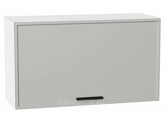 Шкаф верхний горизонтальный Фрейм Grey Silk/Белый 460*800*324