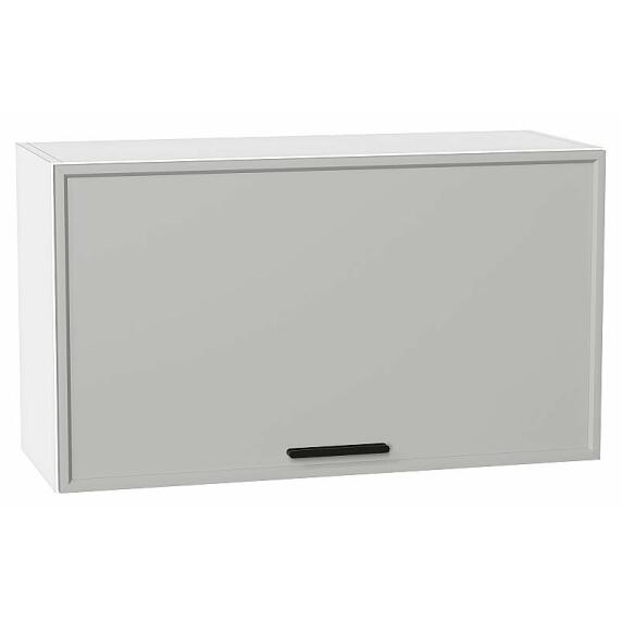 Шкаф верхний горизонтальный Фрейм Grey Silk/Белый 460*800*324