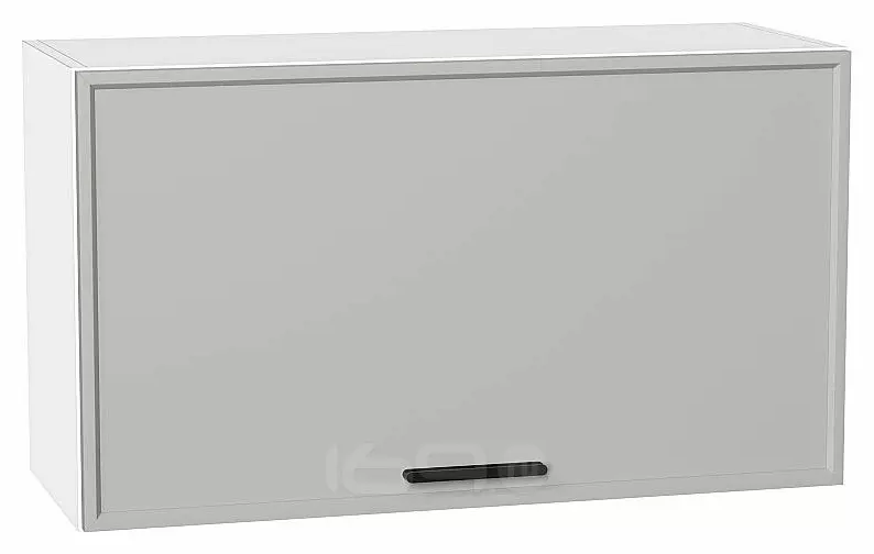 Шкаф верхний горизонтальный Фрейм Grey Silk/Белый 460*800*324