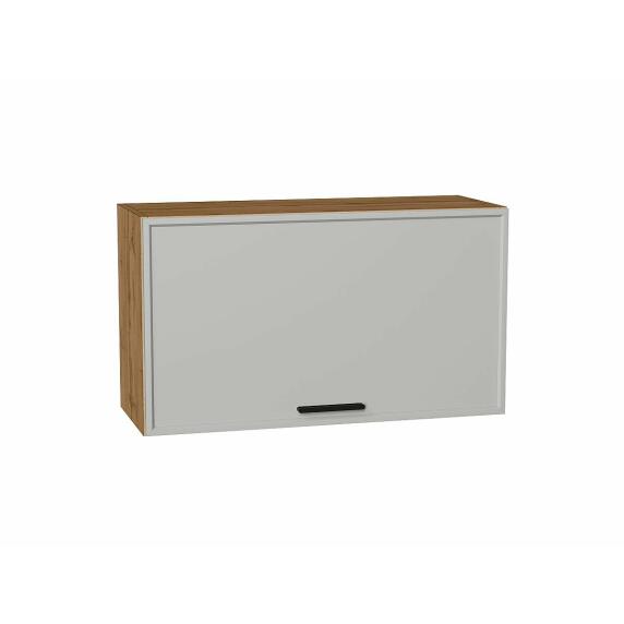 Шкаф верхний горизонтальный Фрейм Grey Silk/Дуб Вотан 460*800*324