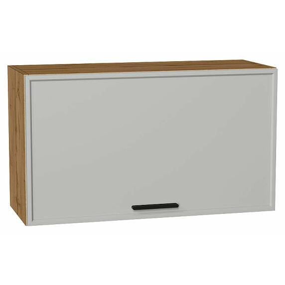 Шкаф верхний горизонтальный Фрейм Grey Silk/Дуб Вотан 460*800*324