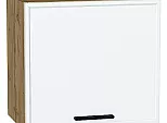 Шкаф верхний горизонтальный Фрейм White Silk/Дуб Вотан 460*500*324