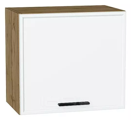 Шкаф верхний горизонтальный Фрейм White Silk/Дуб Вотан 460*500*324