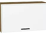Шкаф верхний горизонтальный Фрейм White Silk/Дуб Вотан 460*800*324